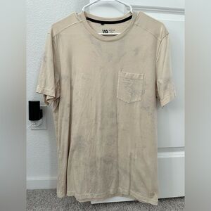 Men's Beige Short Sleeve T-Shirt with Pocket